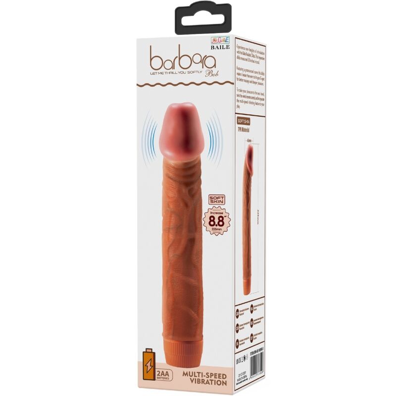BAILE VIBRATEUR REALISTE BOB 225 CM MULATRE