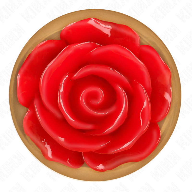 Plug bijou Or rose avec rose rouge 7.0 cm taille S — emballage