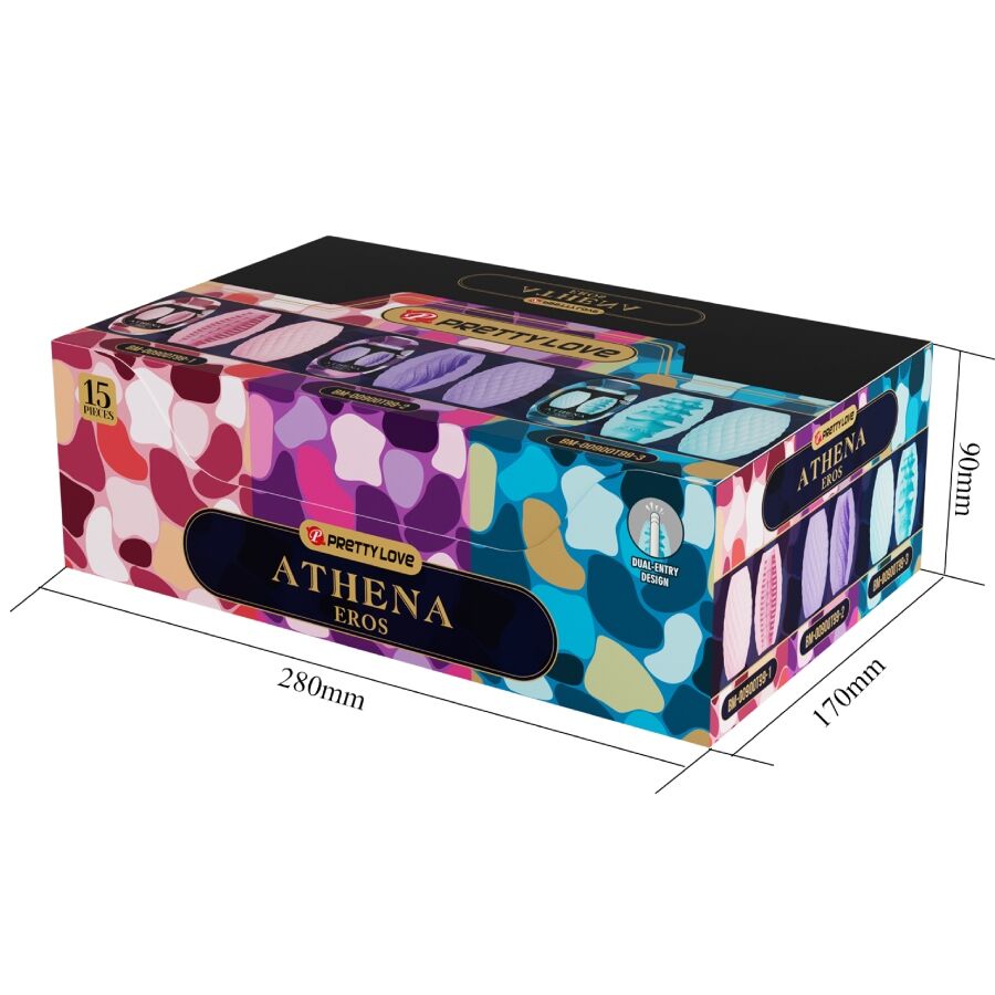 PRETTY LOVE ATHENA EROS PACK 15 MASTURBATEURS MASCULINS DIVERS