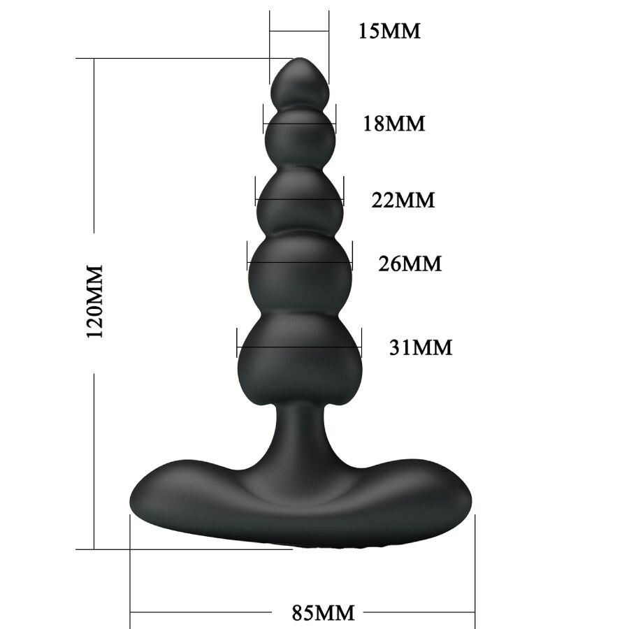 PRETTY LOVE VIBRATEUR ANAL CORBAN 10 VIBRATIONS NOIR