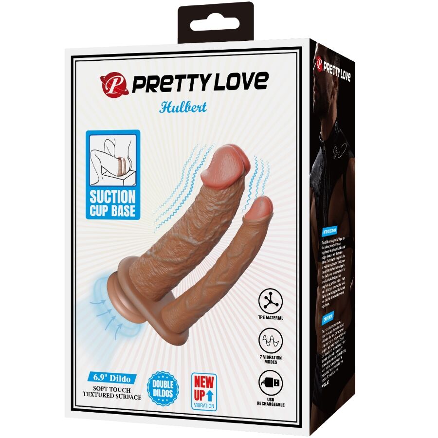 Double dong vibrant dual density 7 modes USB — vue de profil