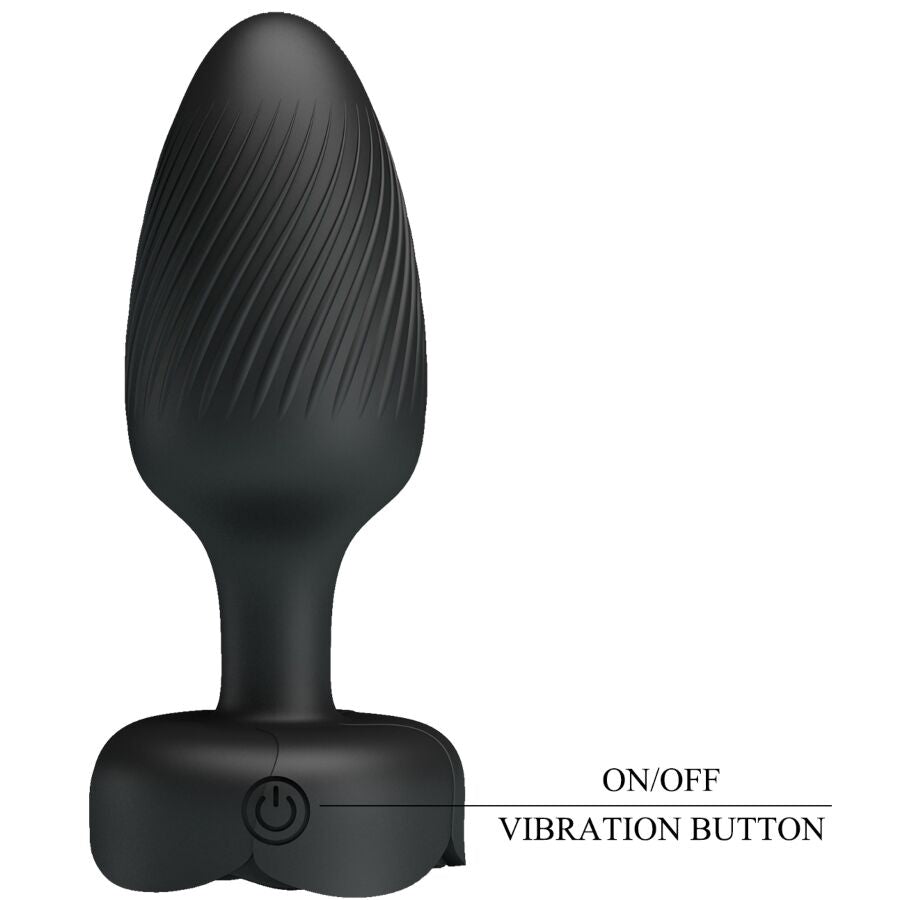 Plug vibrant LED 9,8 cm silicone noir — emballage