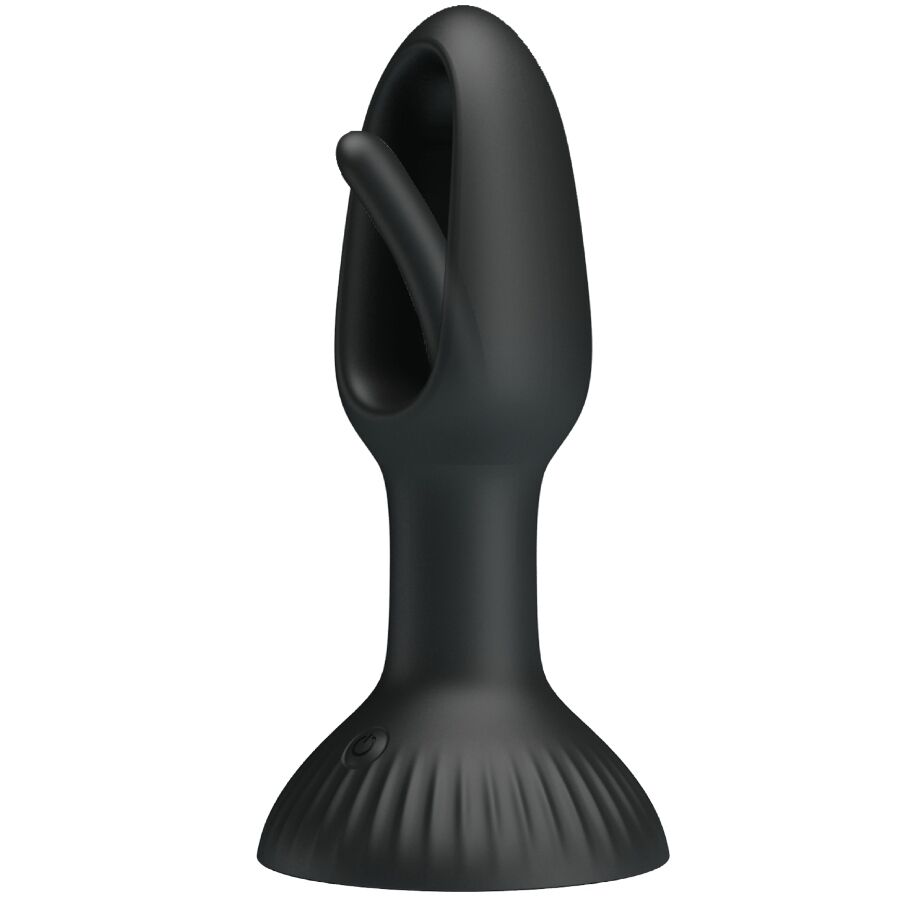 Plug vibrant à double branche 7 modes noir — gros plan