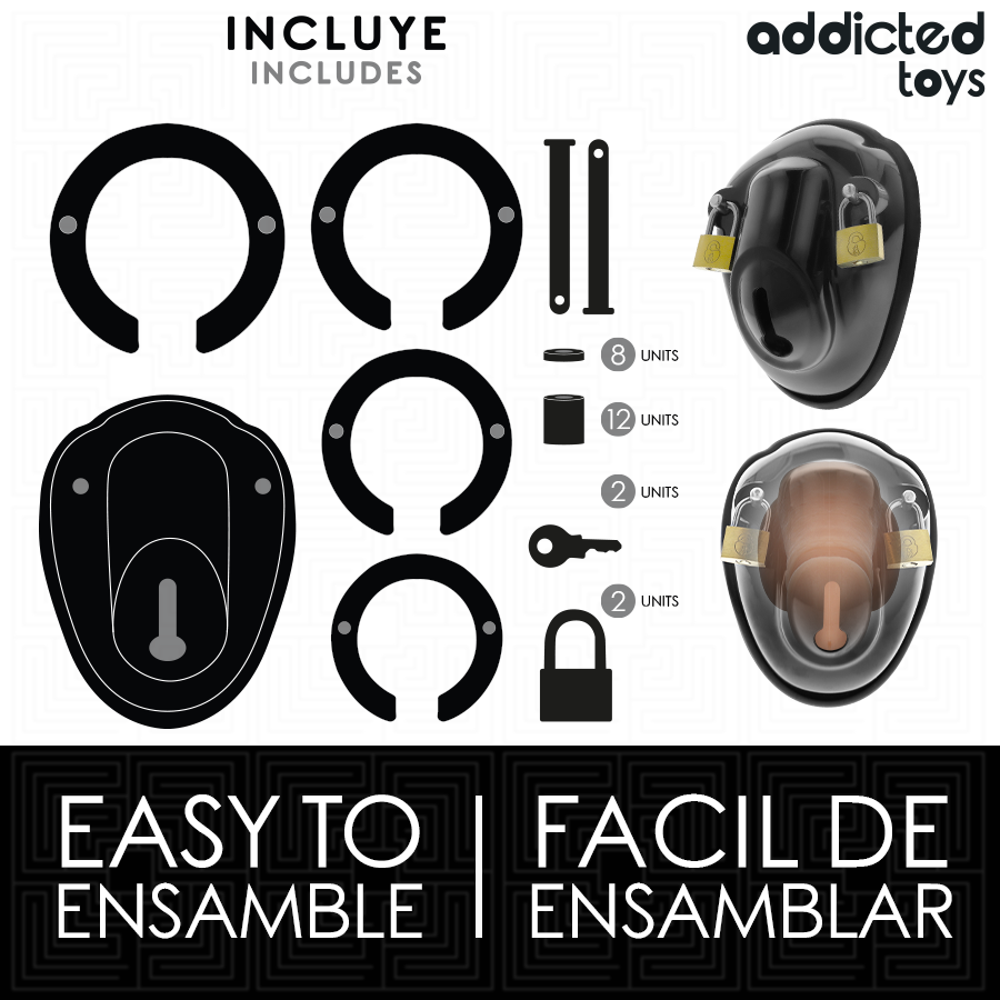 ADDICTED TOYS LOCKED A PENIS VERROUILLEE SANS CLE 115 CM