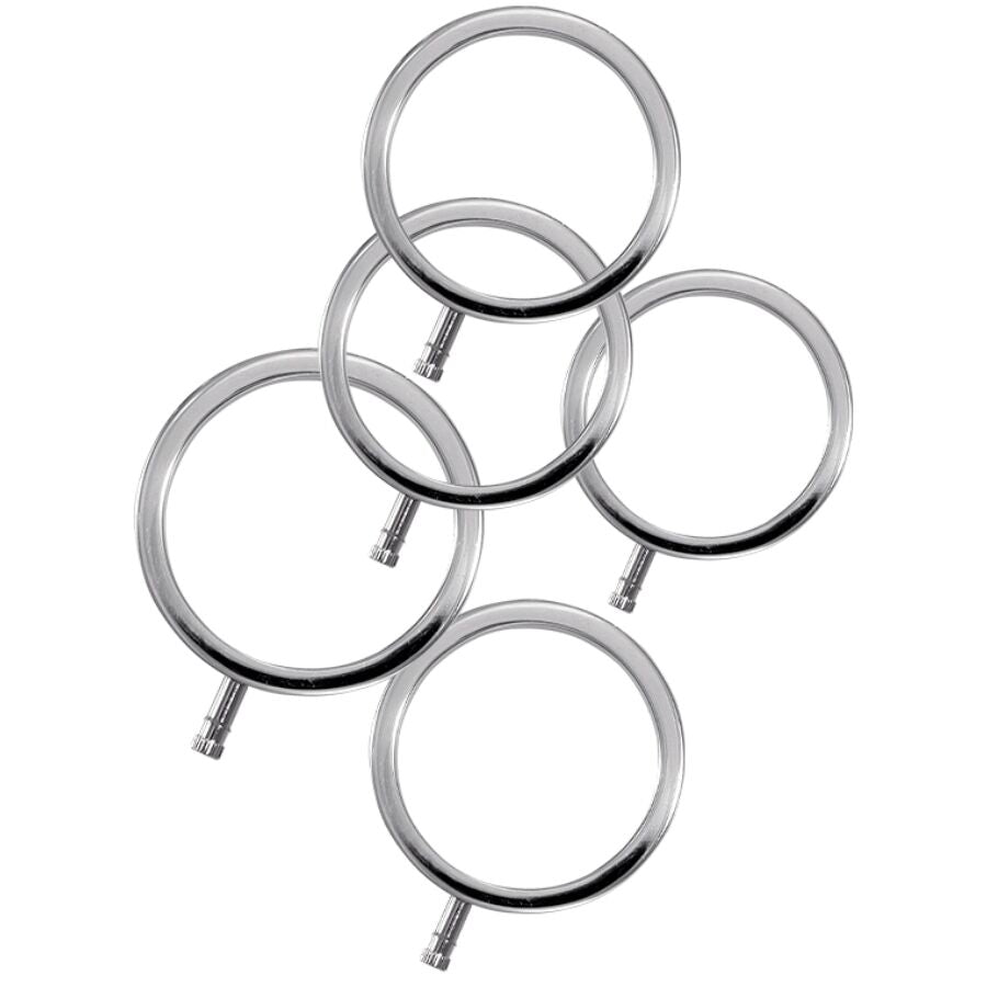 ELECTRASTIM ELECTRARINGS ANNEAUX PENIS EN METAL PACK DE 5
