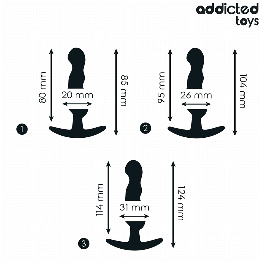 Kit 3 plugs ondulés progressifs — vue détaillée