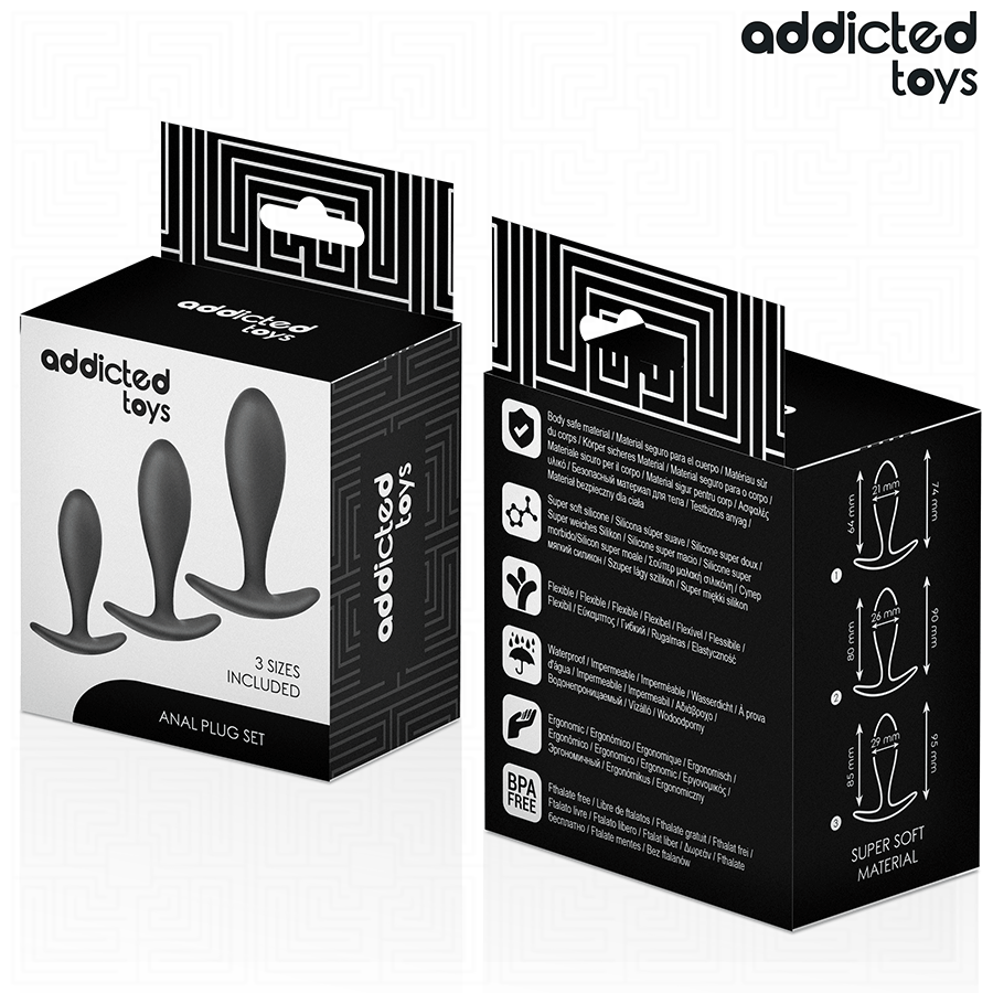 Kit 3 plugs lisses progressifs — emballage
