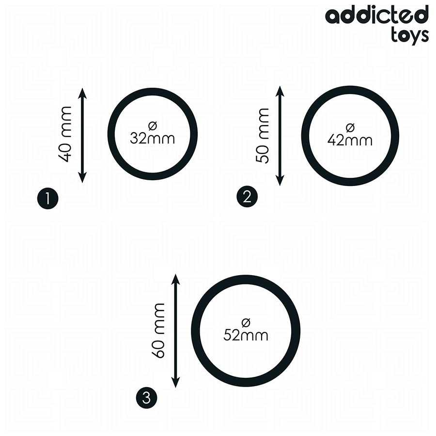 ADDICTED TOYS LOT DE ANNEAUX EN SILICONE MODELE 2