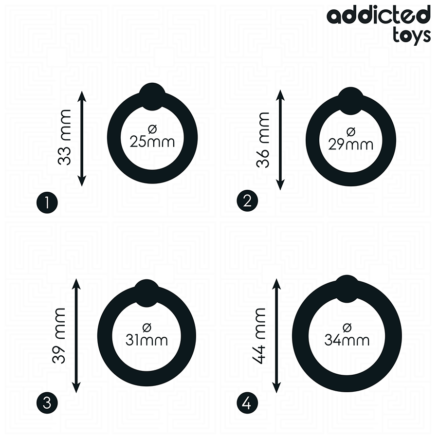 ADDICTED TOYS LOT D ANNEAUX EN SILICONE A PRESSION