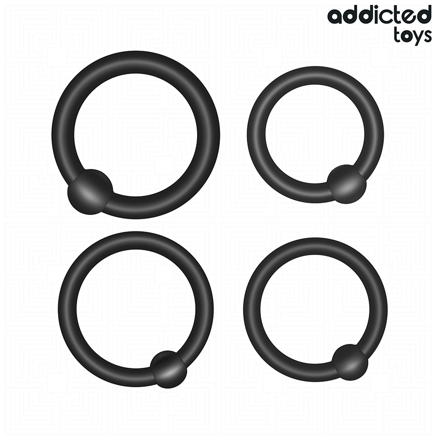 ADDICTED TOYS LOT D ANNEAUX EN SILICONE A PRESSION
