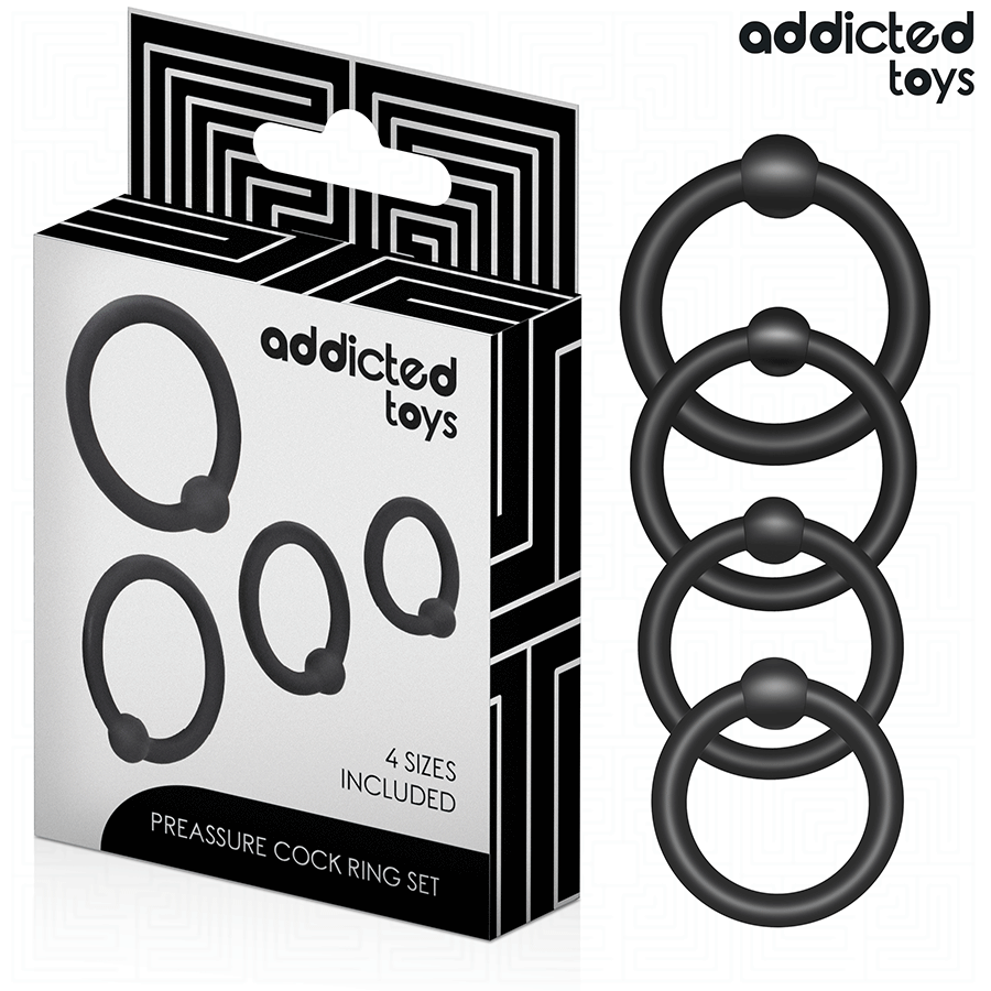 ADDICTED TOYS LOT D ANNEAUX EN SILICONE A PRESSION