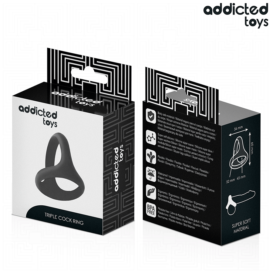 ADDICTED TOYS ANNEAU PENIS TRIPLE EPAIS