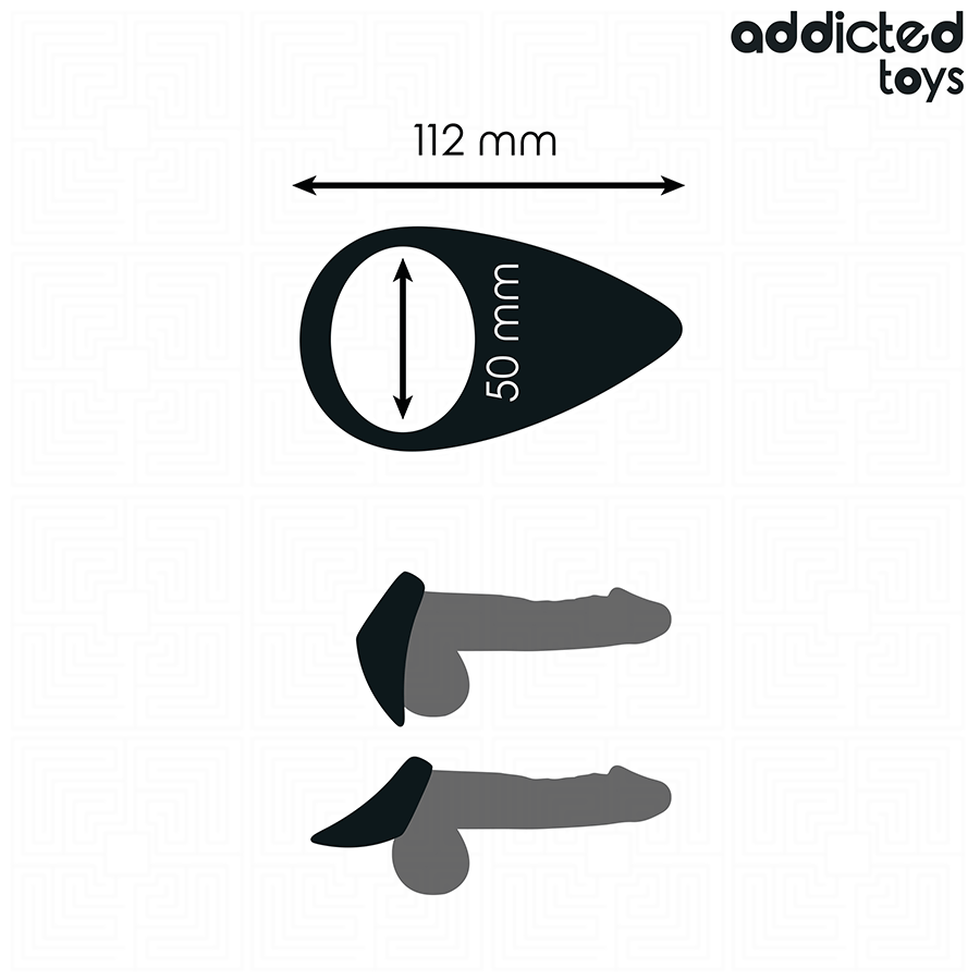 Cockring forme larme silicone — vue détaillée