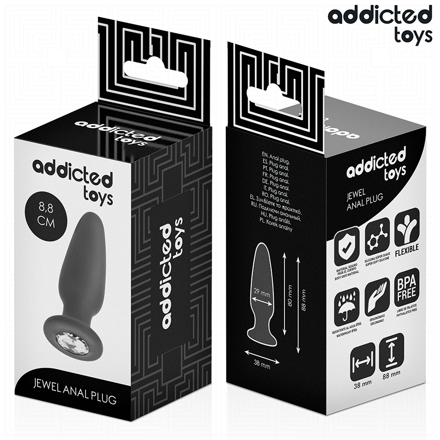 Plug bijou cristal S 3,8 cm débutant — emballage