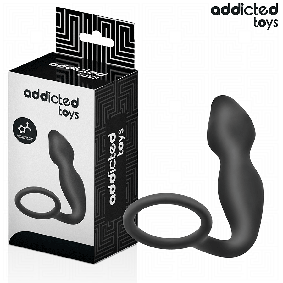 Plug prostatique courbé + cockring — Modèle 2 · Addicted Toys · Plugs