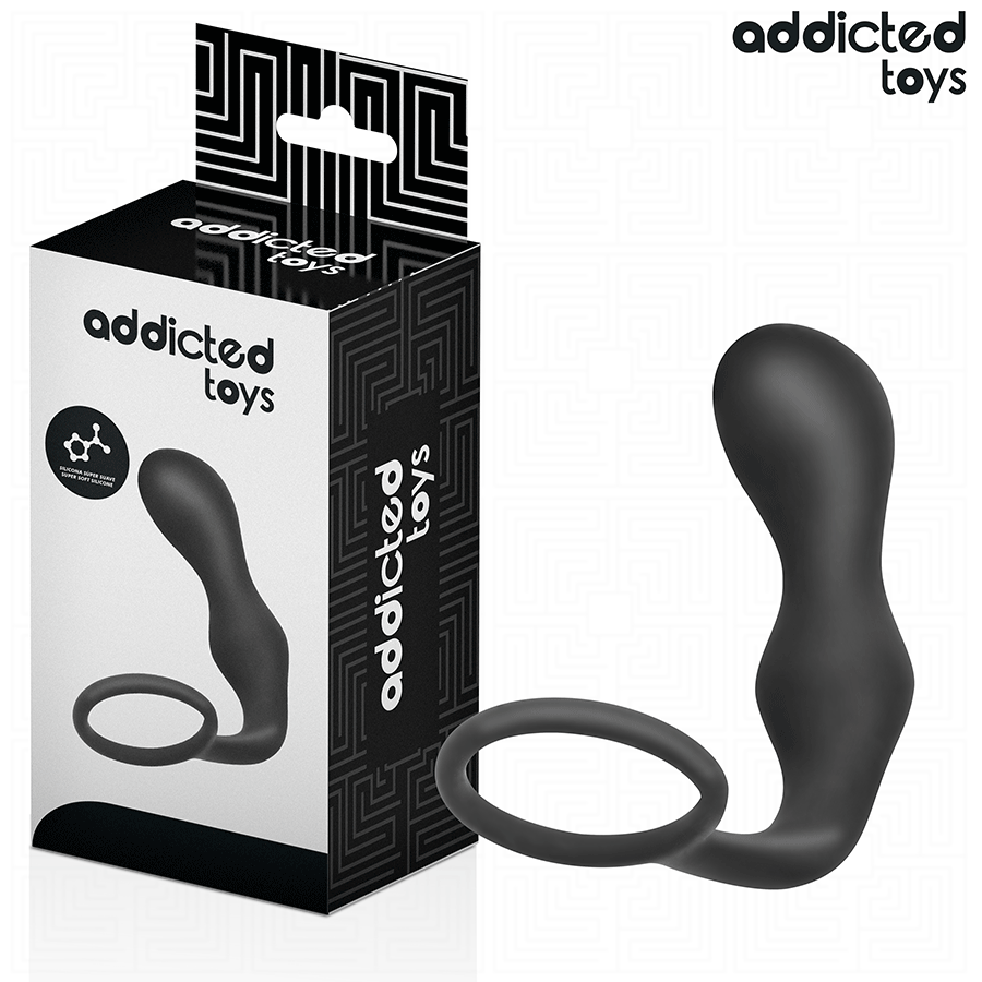Plug prostatique double boule + cockring — Modèle 3 · Addicted Toys · Plugs