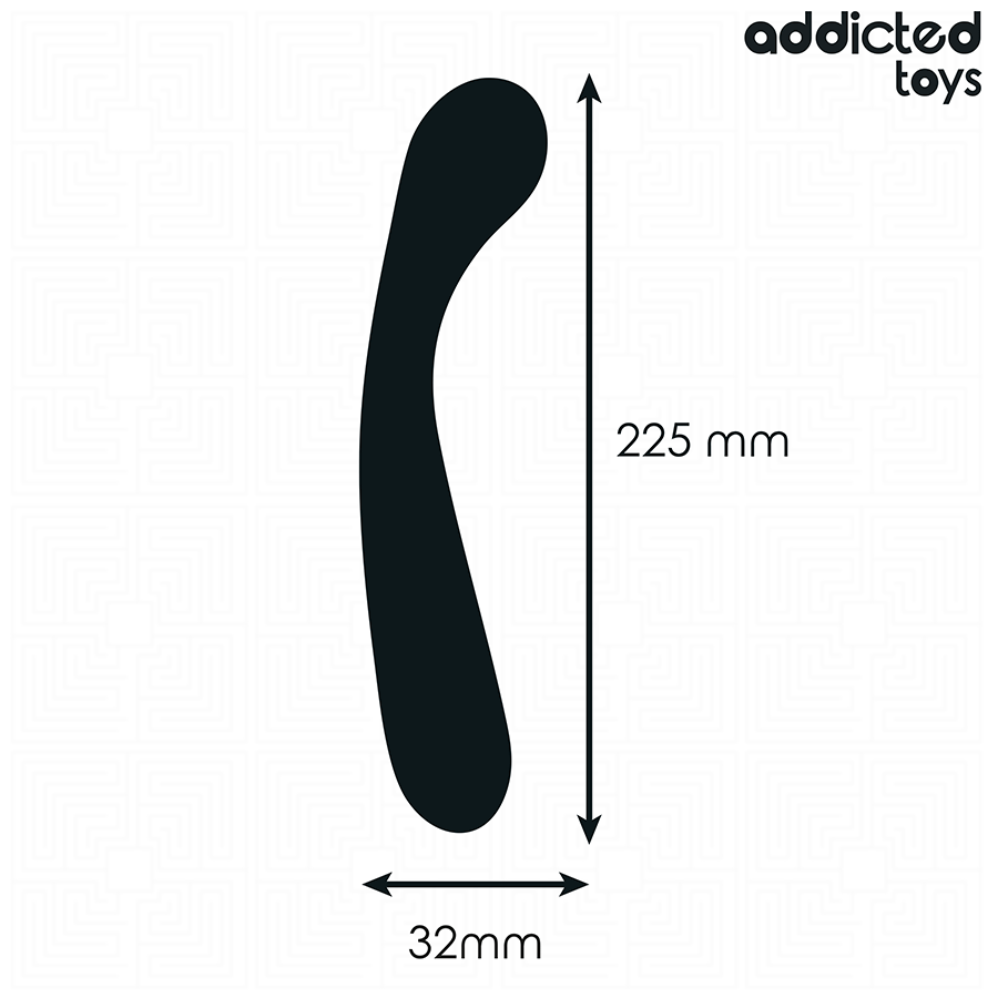 Masseur prostatique courbé silicone souple 22,5 cm — vue détaillée