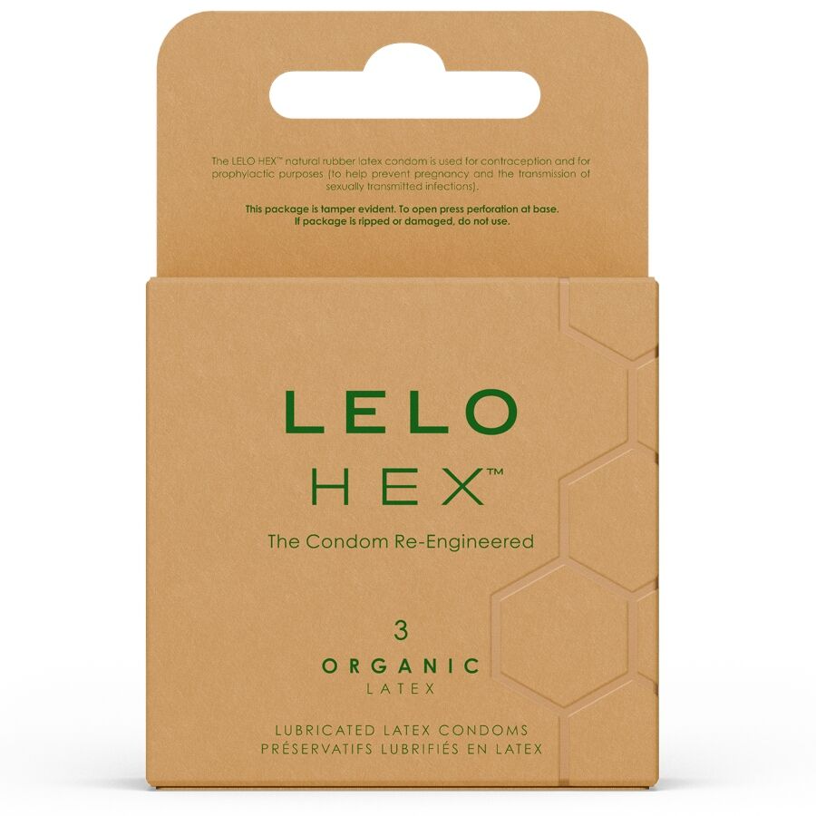 LELO HEX BOITE DE PRESERVATIFS BIOLOGIQUES 3 UNITES