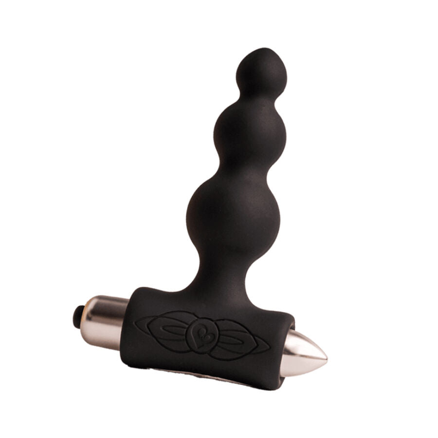 Plug vibrant 3 boules graduées 7 modes noir — gros plan