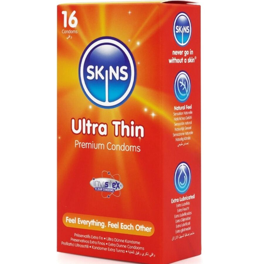 SKINS PACK DE 16 PRESERVATIFS ULTRA FINS PREMIUM