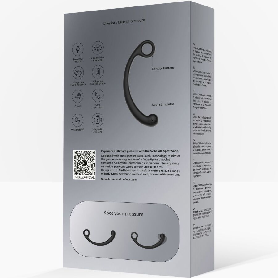 SNAIL VIBE BAGUETTE DE MASSAGE VIBRANTE AXI NOIRE