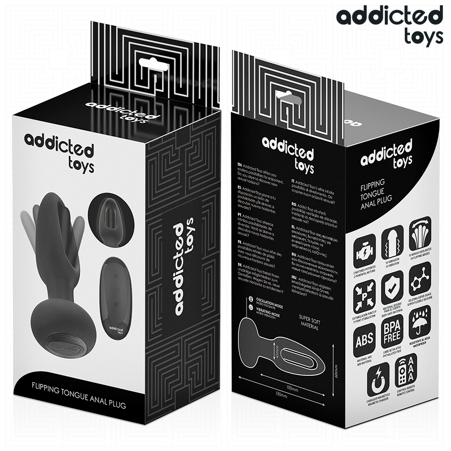 ADDICTED TOYS PLUG ANAL AVEC LANGUE VIBRANTE ET TELECOMMANDE