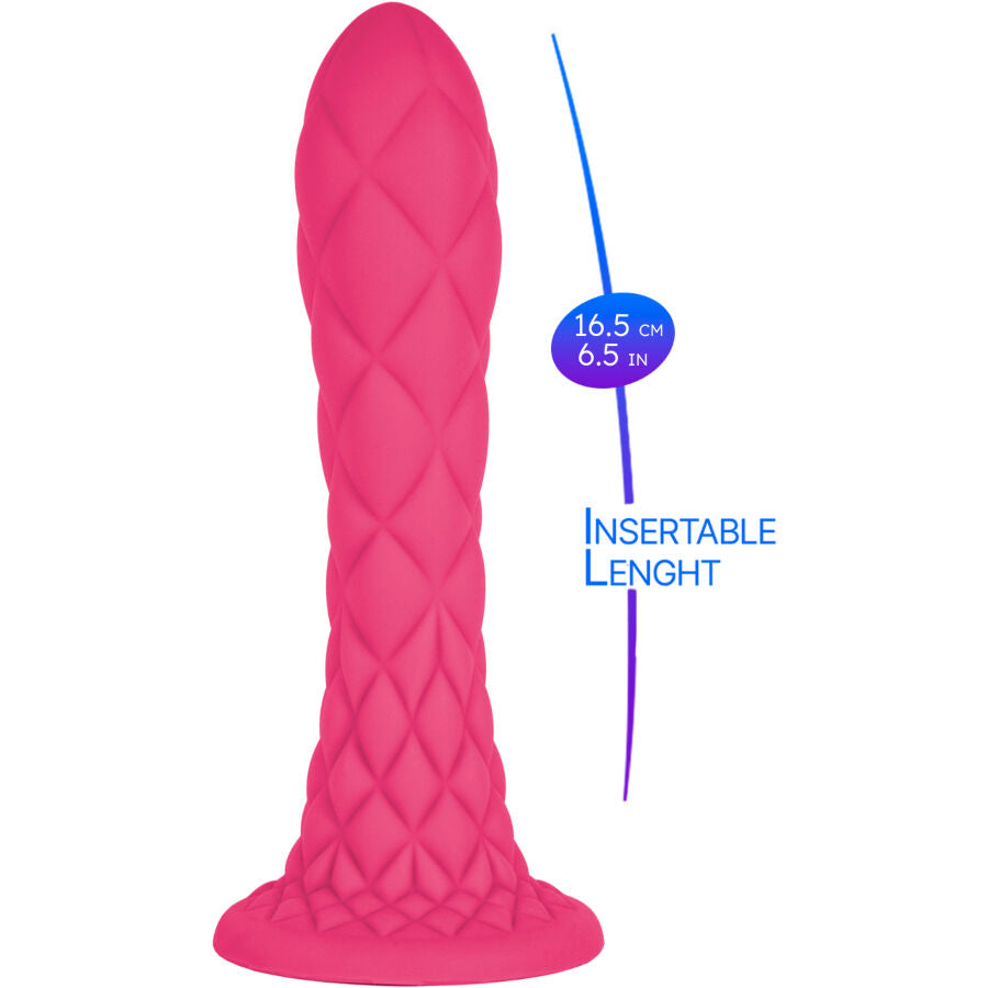 Gode fantaisie fuchsia relief écailles 18,5 cm — Dreamy