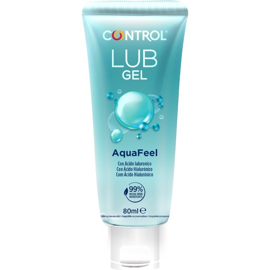 Lubrifiant hydratant acide hyaluronique 80 ml — Aquafeel · Control Lubes · Base eau