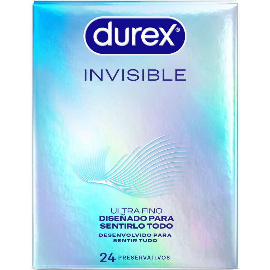 Mug pénis Durex Condoms Préservatifs ultra-fins latex 24 unités — Invisible en Latex vu de face