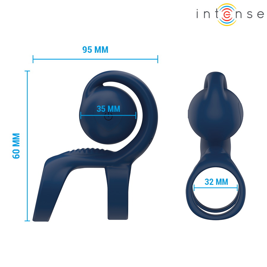 INTENSE TYSON COCK RING AVEC BOULE VIBRANTE O 32 CM