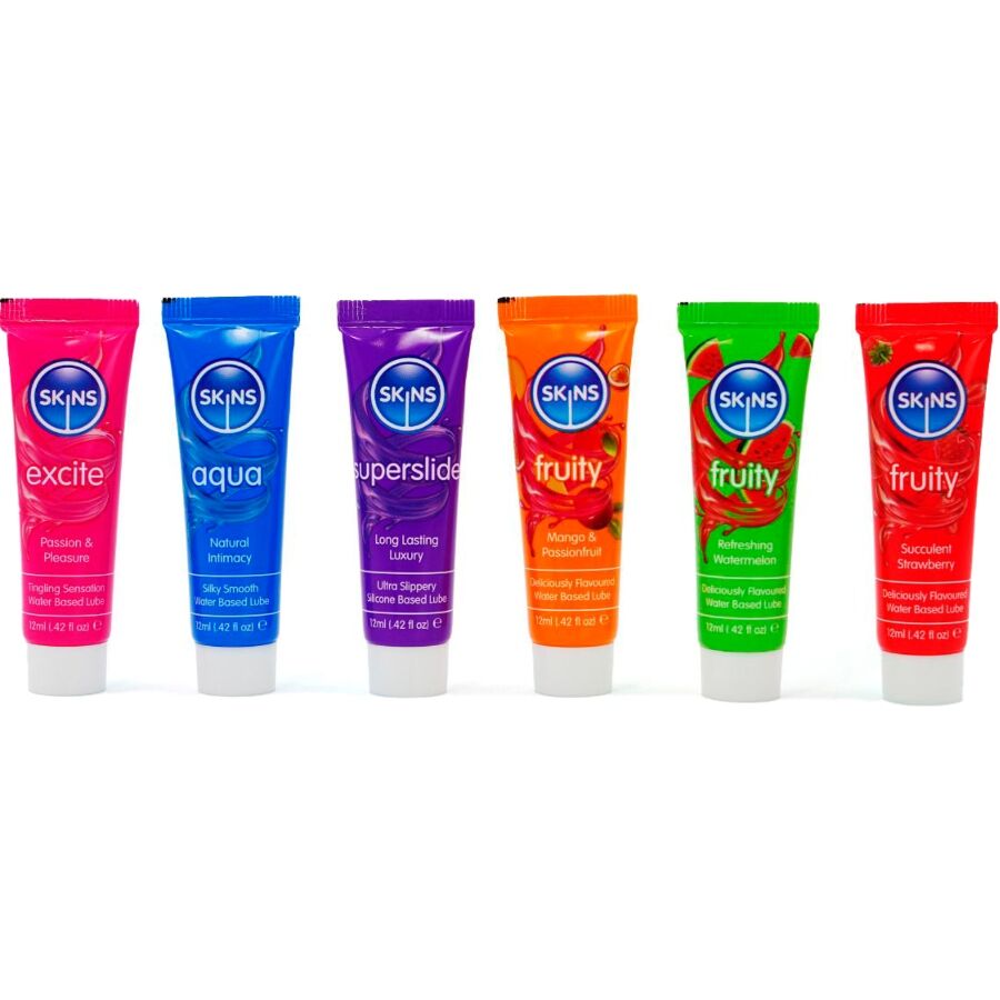 KIT DE LUBRIFIANTS VITAL FRUITY POUR LA PEAU 6 x 12 ML