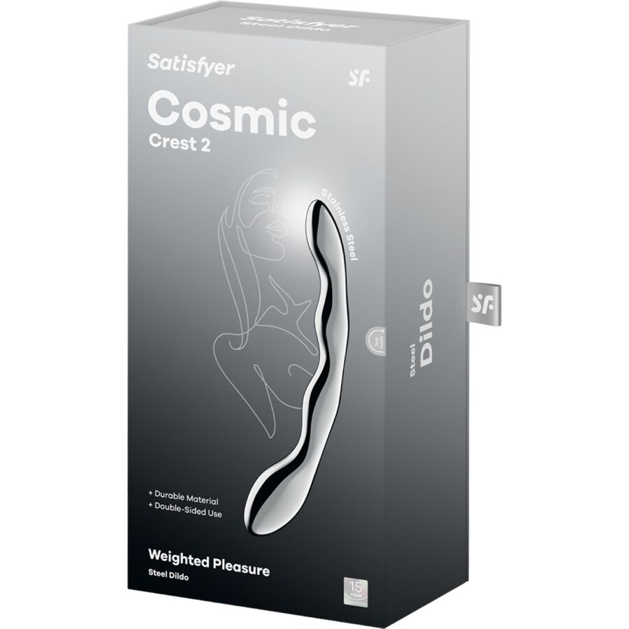 SATISFYER COSMIC CREST 2 GODEMICHET DOUBLE EN ACIER INOXYDABLE