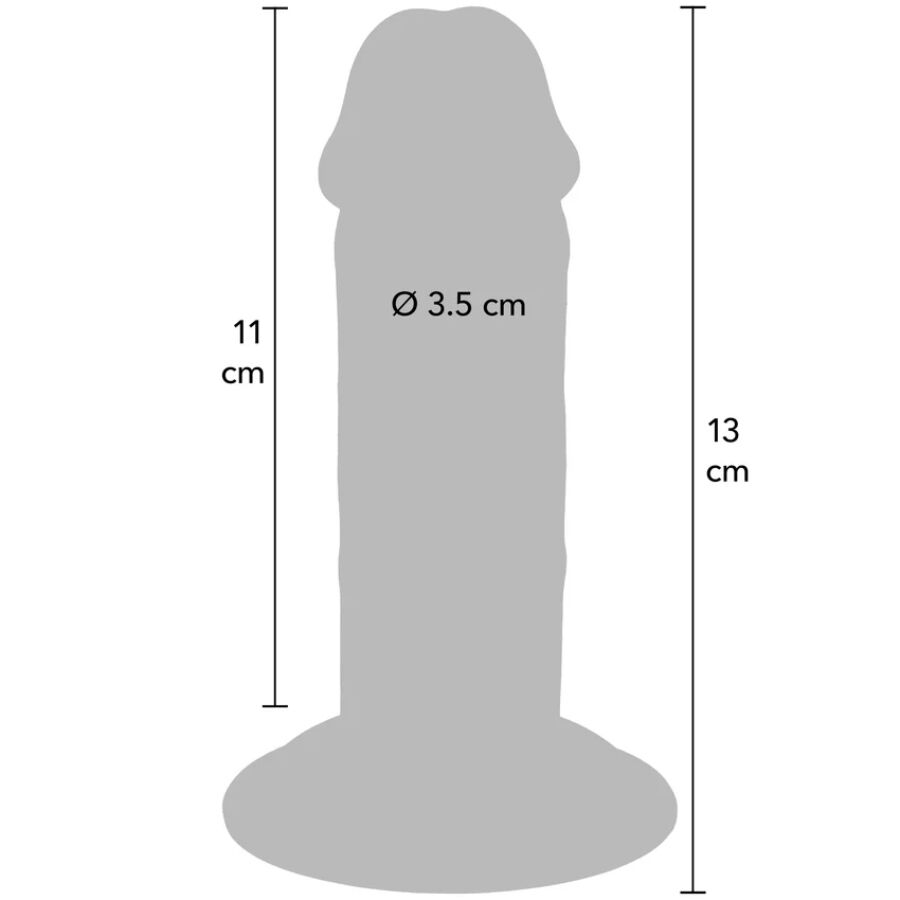 Gode réaliste double densité 13 cm — emballage