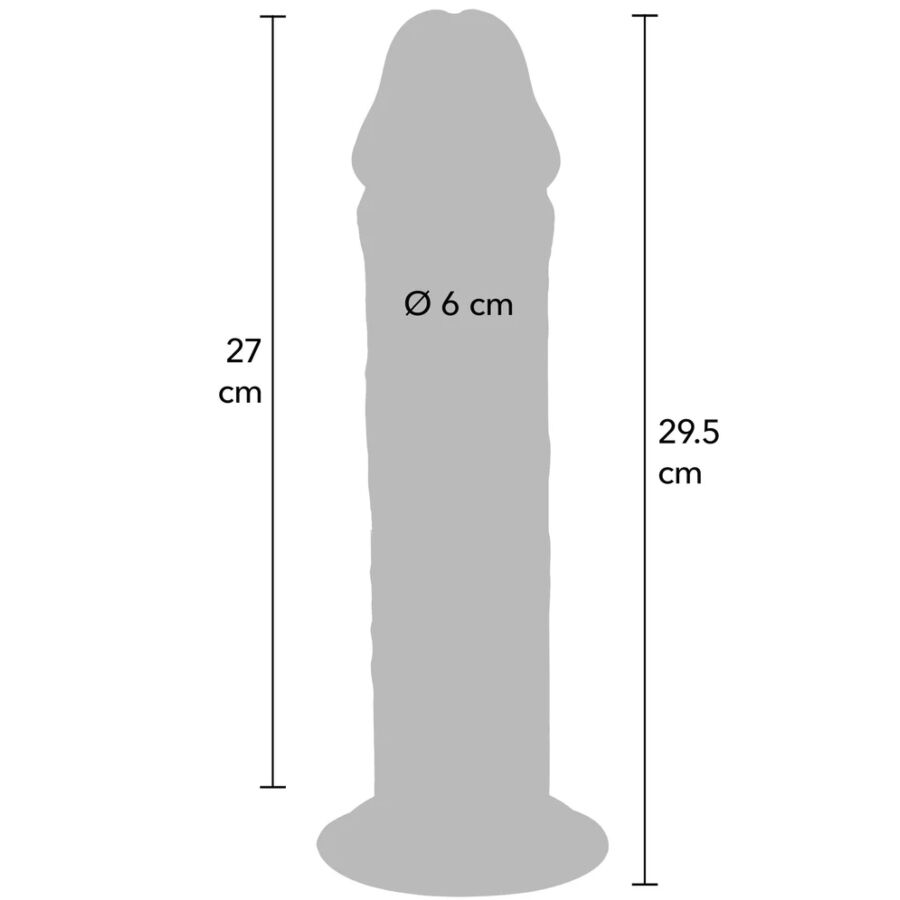 Gode réaliste double densité 29,5 cm — vue détaillée