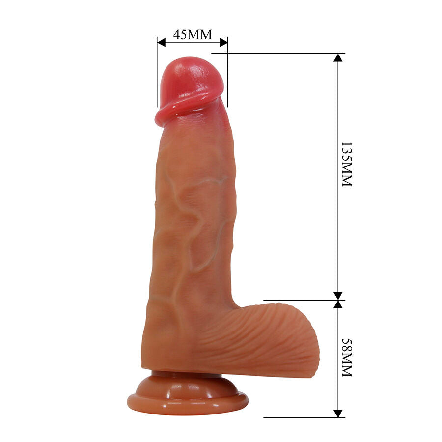 Gode Toucher Hyper Réaliste 19,3 cm × Ø 4,5 cm avec ventouse — Duvall