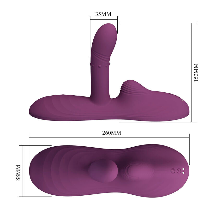 PRETTY LOVE LUKA VIBRATEUR A POSITION ASSISE AVEC EFFET CHAUFFANT ET TELECOMMANDE