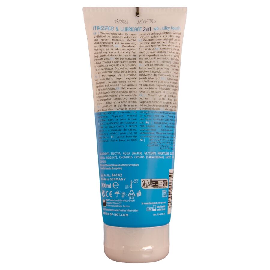 Gel de massage et lubrifiant 2-en-1 200 ml — emballage