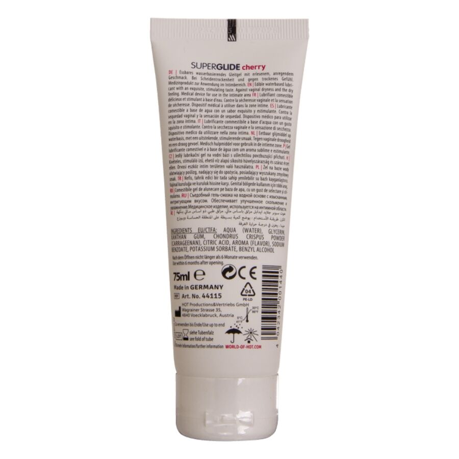 Lubrifiant cerise 75 ml — emballage