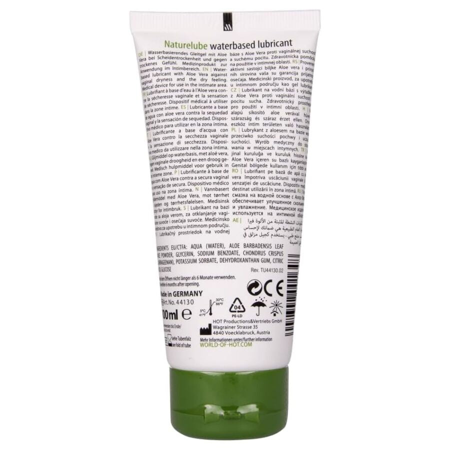 Lubrifiant naturel aloe vera hydratant 100 ml — emballage