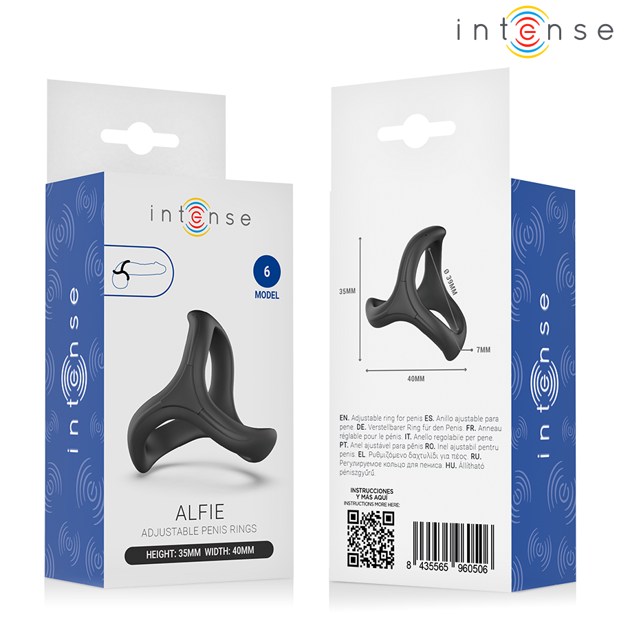 INTENSE ALFIE ANNEAU PENIS TRIPLE REGLABLE MODELE 6