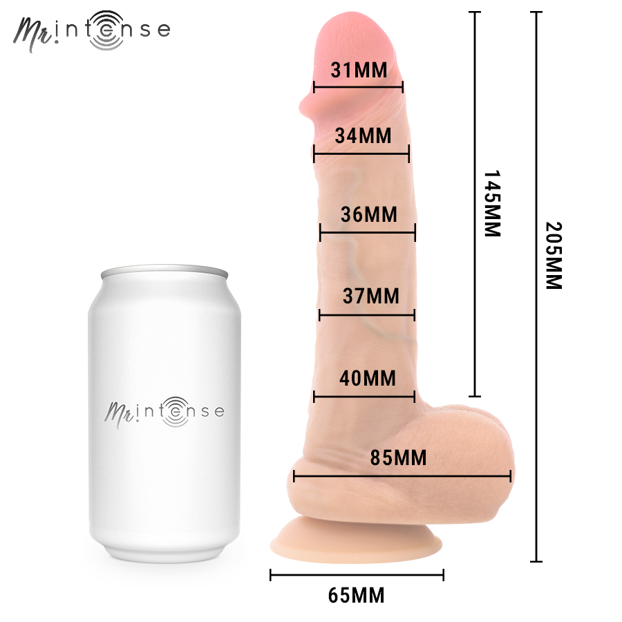 MR INTENSE DANNY PENIS ULTRA REALISTE AVEC EJACULATION ET TESTICULES 205 CM O 4 CM