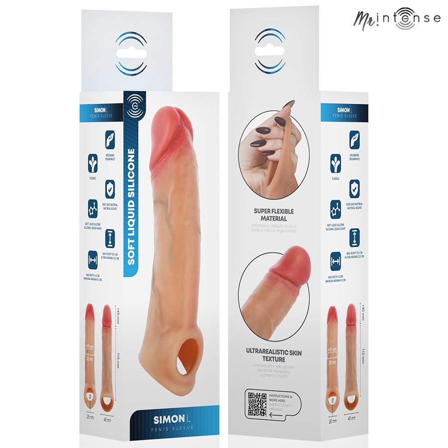 MR INTENSE SIMON L PROTECTION PENALE EN SILICONE 16 CM O 45 CM