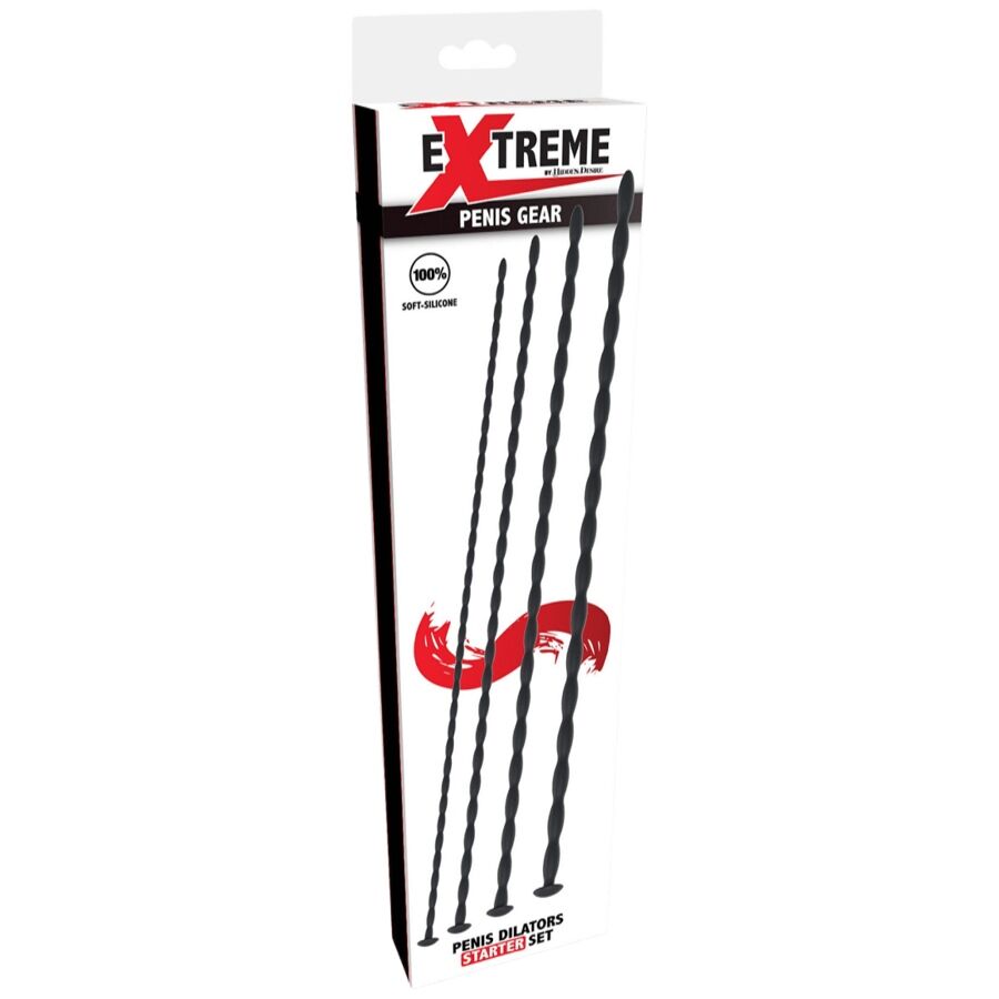 Set 4 dilatateurs urétraux torsadés silicone débutant — emballage