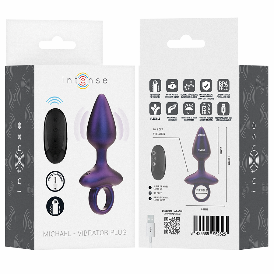 INTENSE MICHAEL PLUG ANAL VIBRANT MODELE 2 TELECOMMANDE