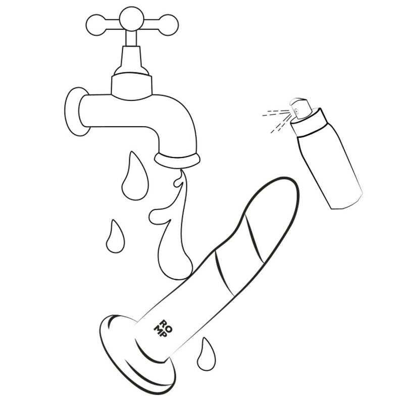 ROMP DIZI GODEMICHET EN SILICONE AVEC VENTOUSE TRICOLE 18 CM
