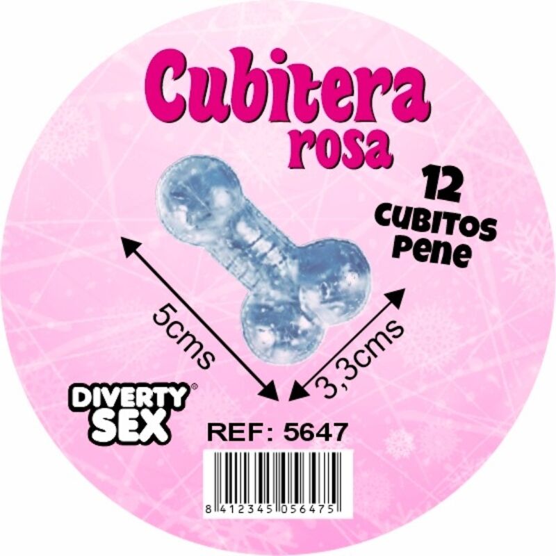 DIABLO PICANTE 12 PENIS EN SILICONE DUR POUR SEAU A GLACE SUSPENDU ROSE
