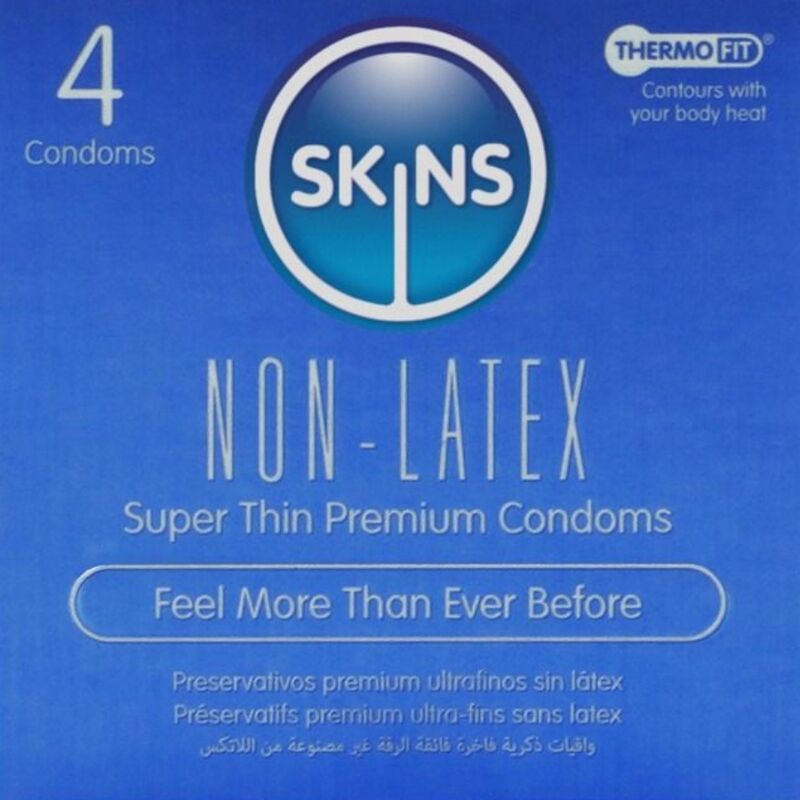 SKINS LOT DE 4 PRESERVATIFS SANS LATEX