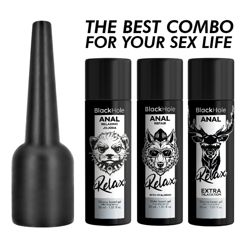 BLACK HOLE APPLICATEUR DE LUBRIFIANT ANAL TAILLE S 30 ML