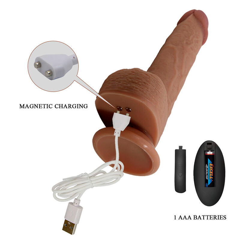 Recharge USB magnétique de Tommy et compartiment pour pile AAA de sa télécommande