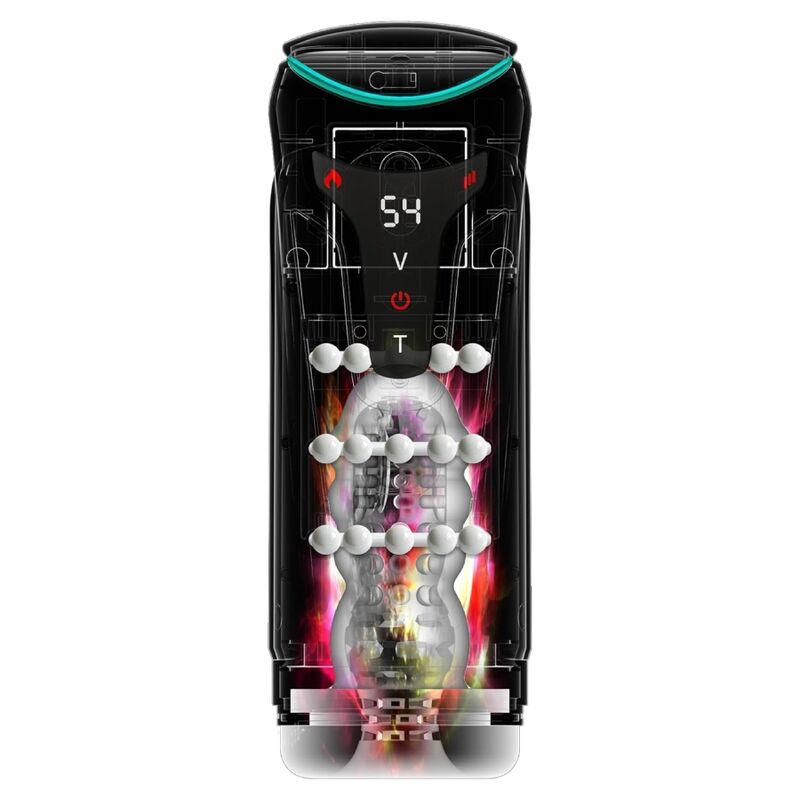 PDX ELITE MOTO BATOR PRO MASTURBATEUR A POUSSE AUTOMATIQUE VIBRANT ET CHAUFFANT 265 CM